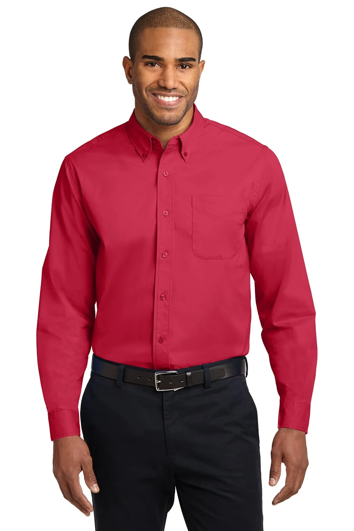 Port Authority Extended Size Easy Care Custom Shirts, Red/Light Stone