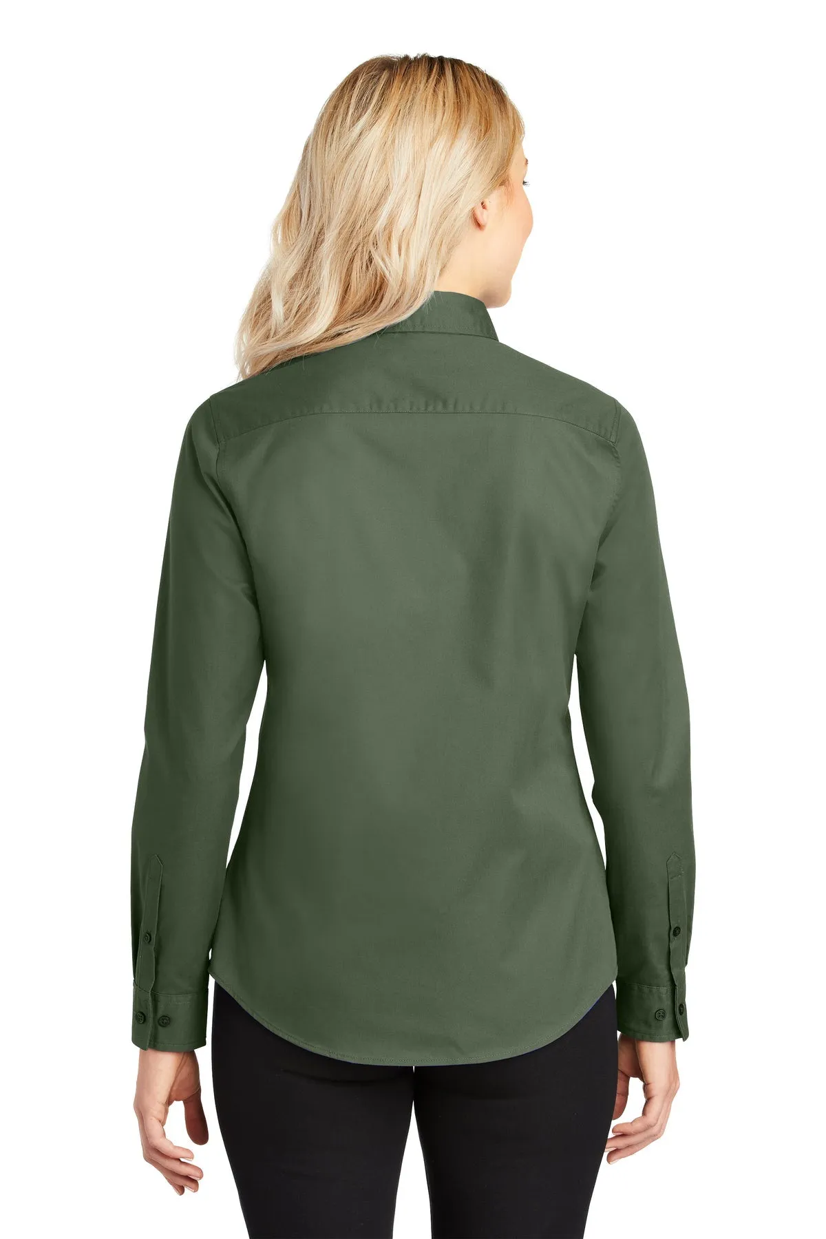 Port Authority Ladies Branded Easy Care Shirts, Clover Green