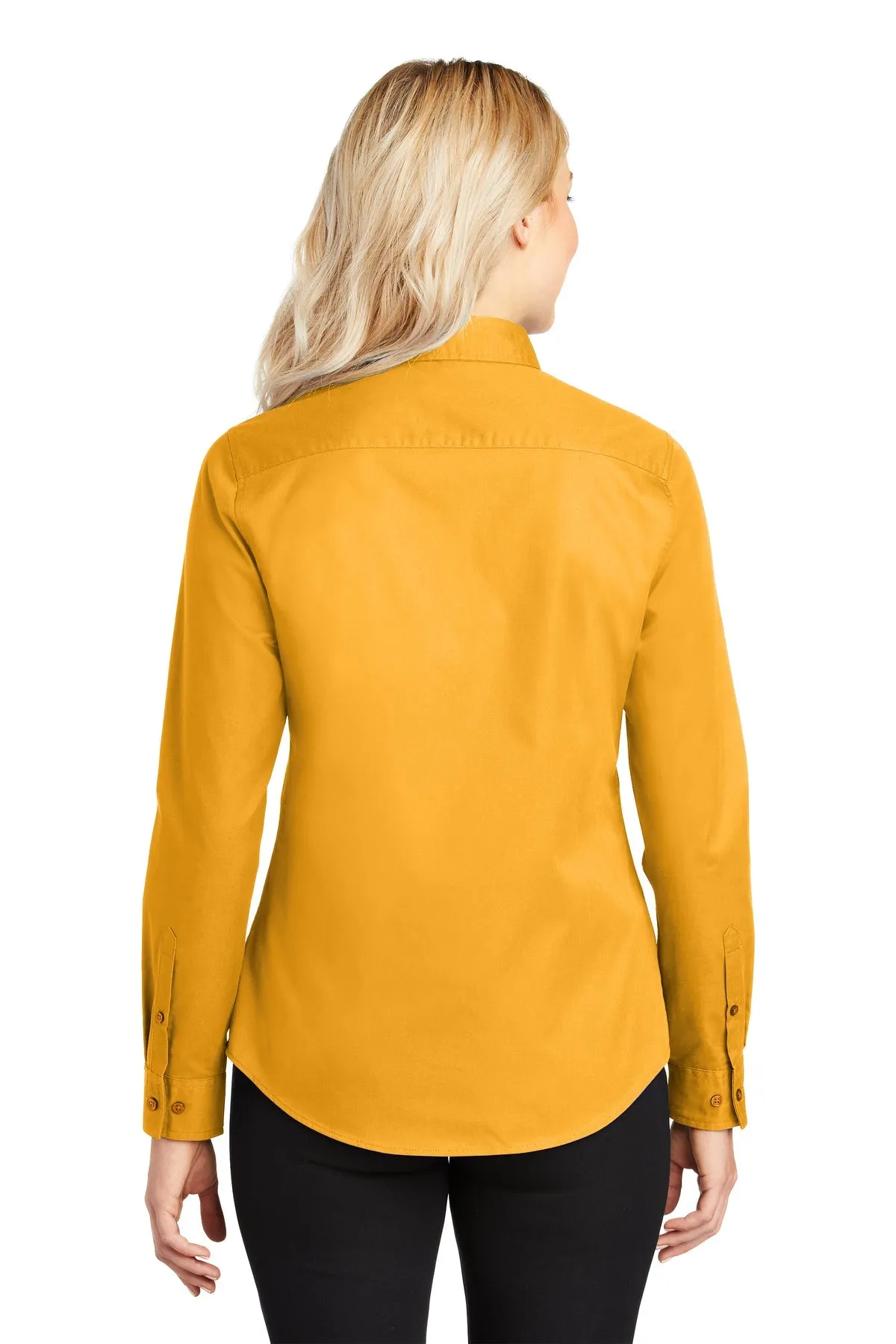 Port Authority Ladies Custom Easy Care Shirts, Athletic Gold/Light Stone