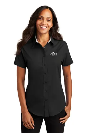 Port Authority Ladies Easy Care Shirt, Black/Light Stone [Allied Residential]