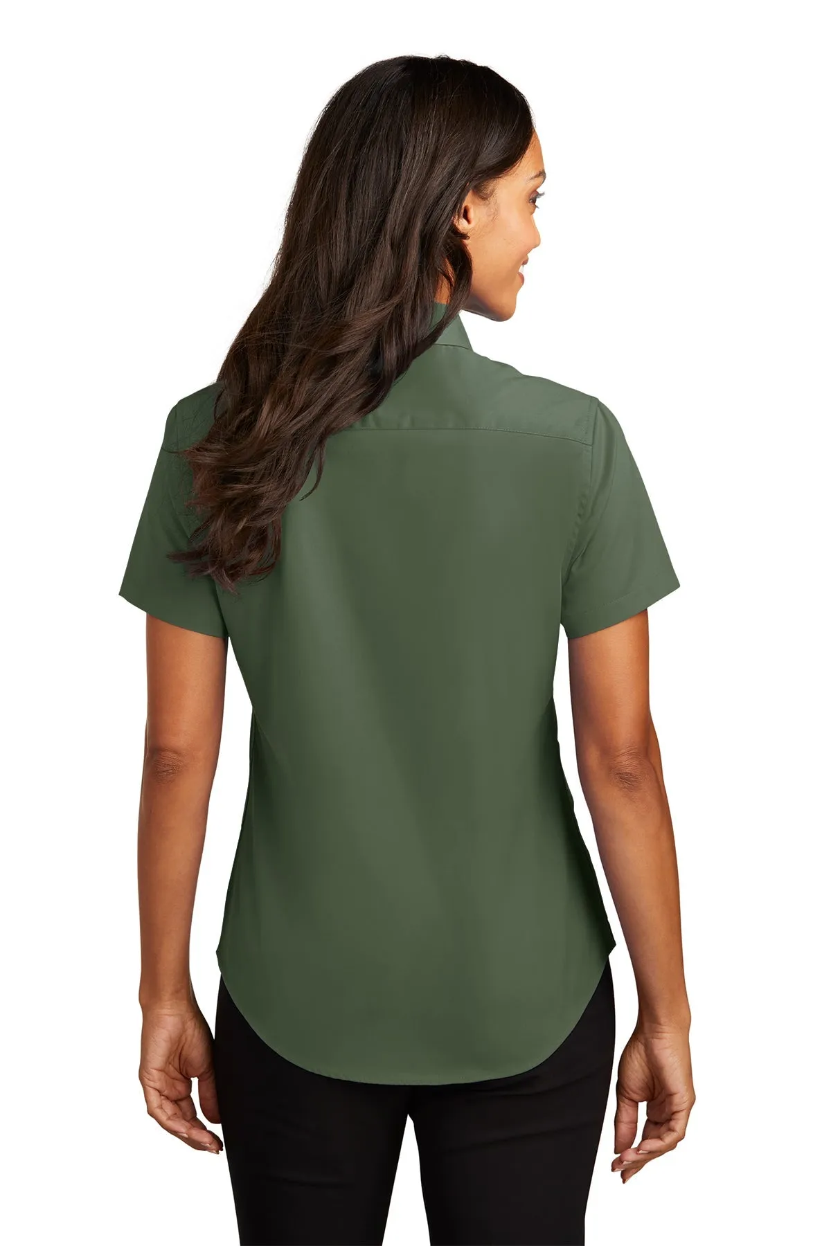 Port Authority Ladies Short Sleeve Easy Care Custom Shirts, Clover Green