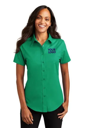 Port Authority Ladies Short Sleeve Easy Care Custom Shirts, Court Green