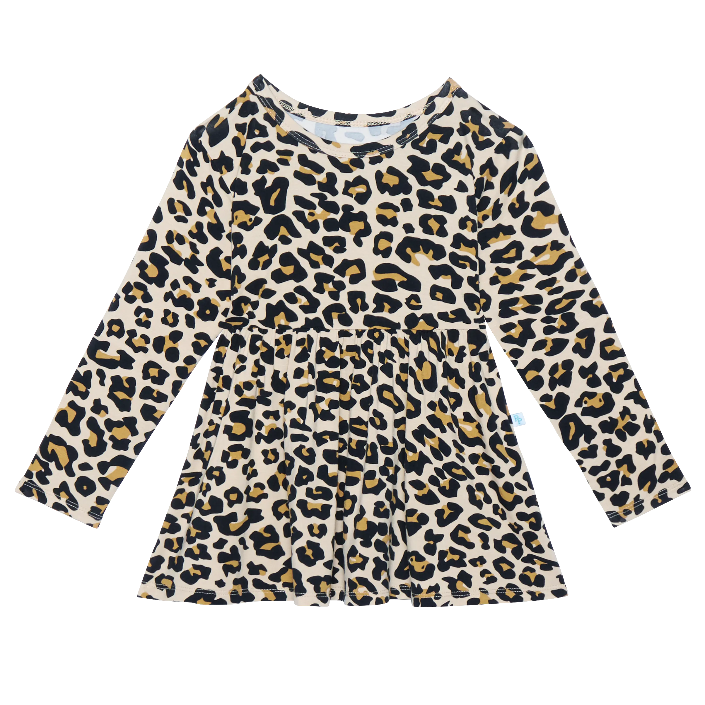 Posh Peanut Lana Leopard L/S Basic Peplum Top & Legging Set