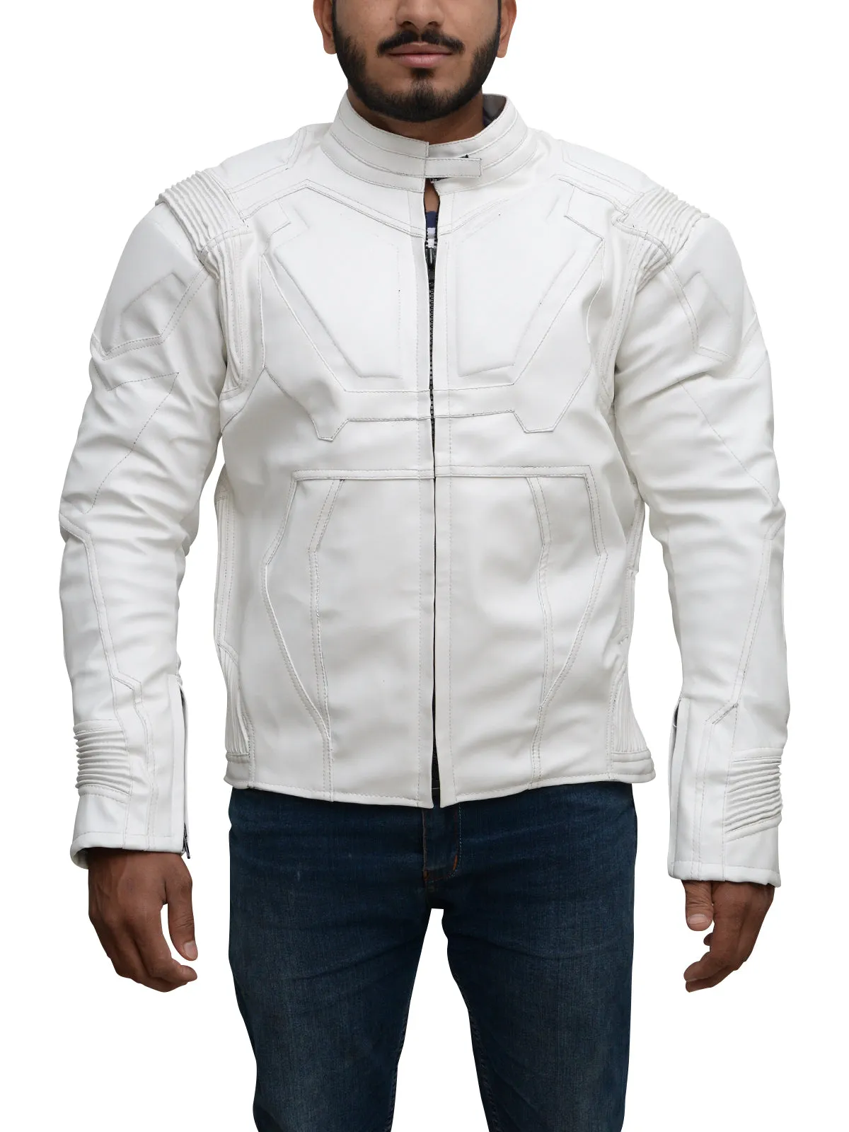 Pure White Biker Leather Jacket