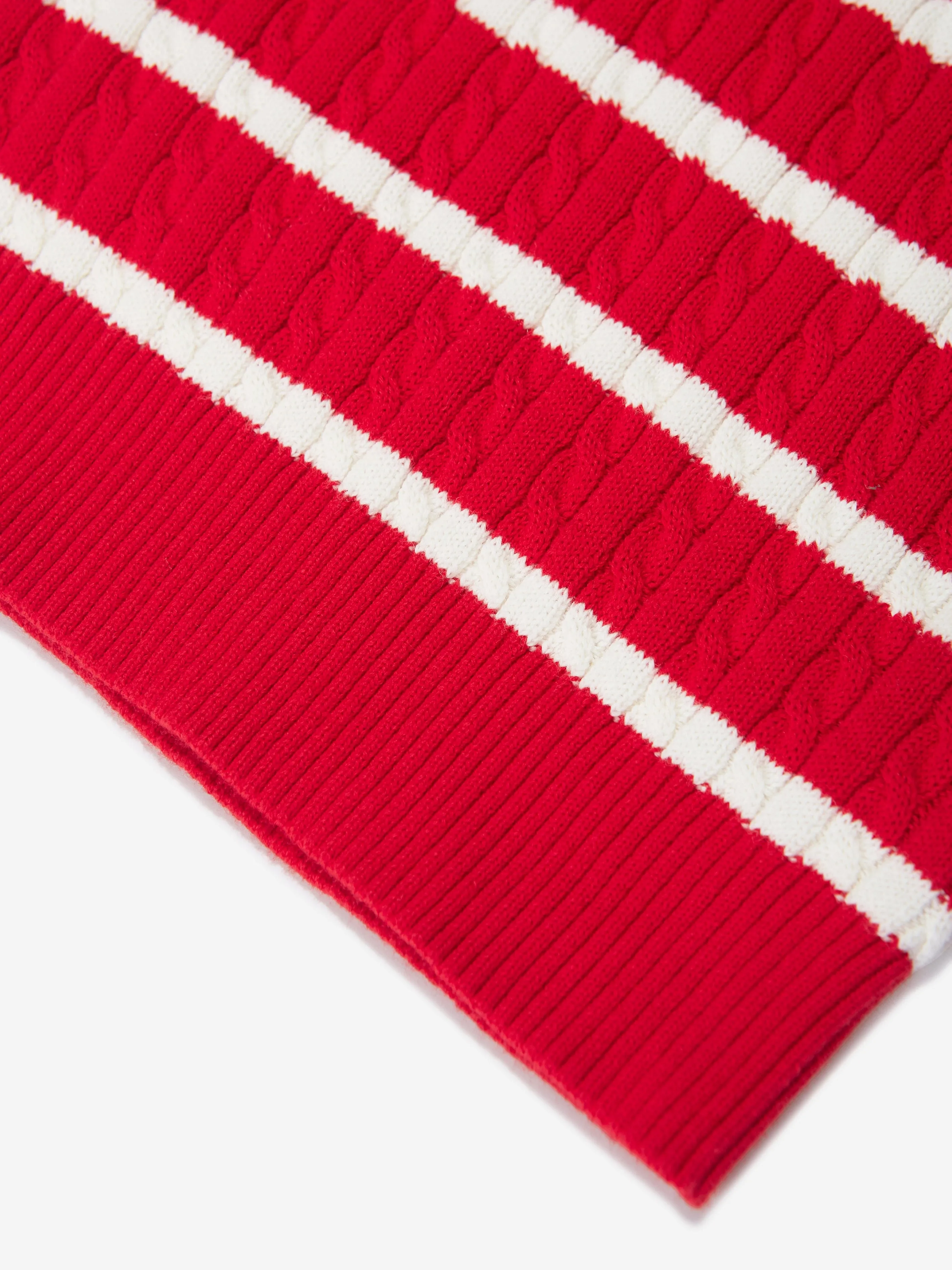 Ralph Lauren Girls Striped Jumper in Red