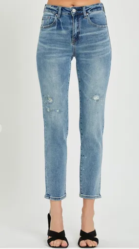 Risen - Mid Rise Tapered Jeans