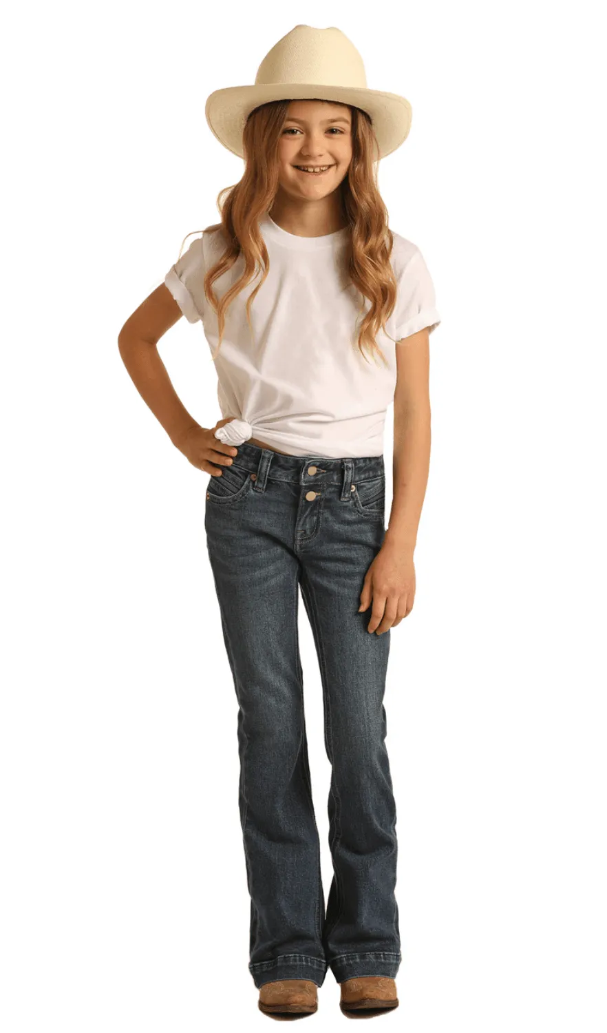 Rock & Roll Cowgirl Girl's Extra Stretch Trouser Jean G5F3715