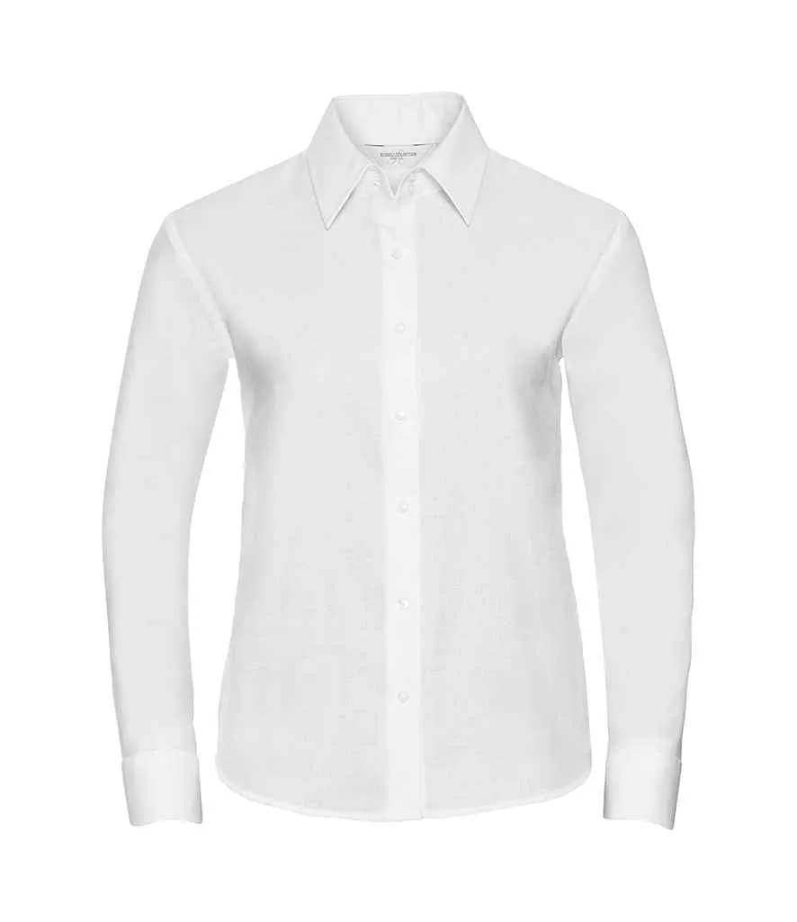 Russell Collection Long Sleeve Easy Care Oxford Shirt (Ladies)