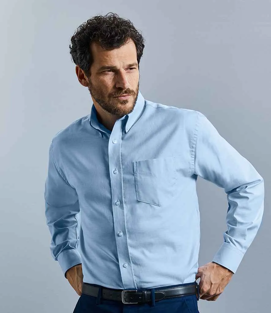 Russell Collection Long Sleeve Easy Care Oxford Shirt