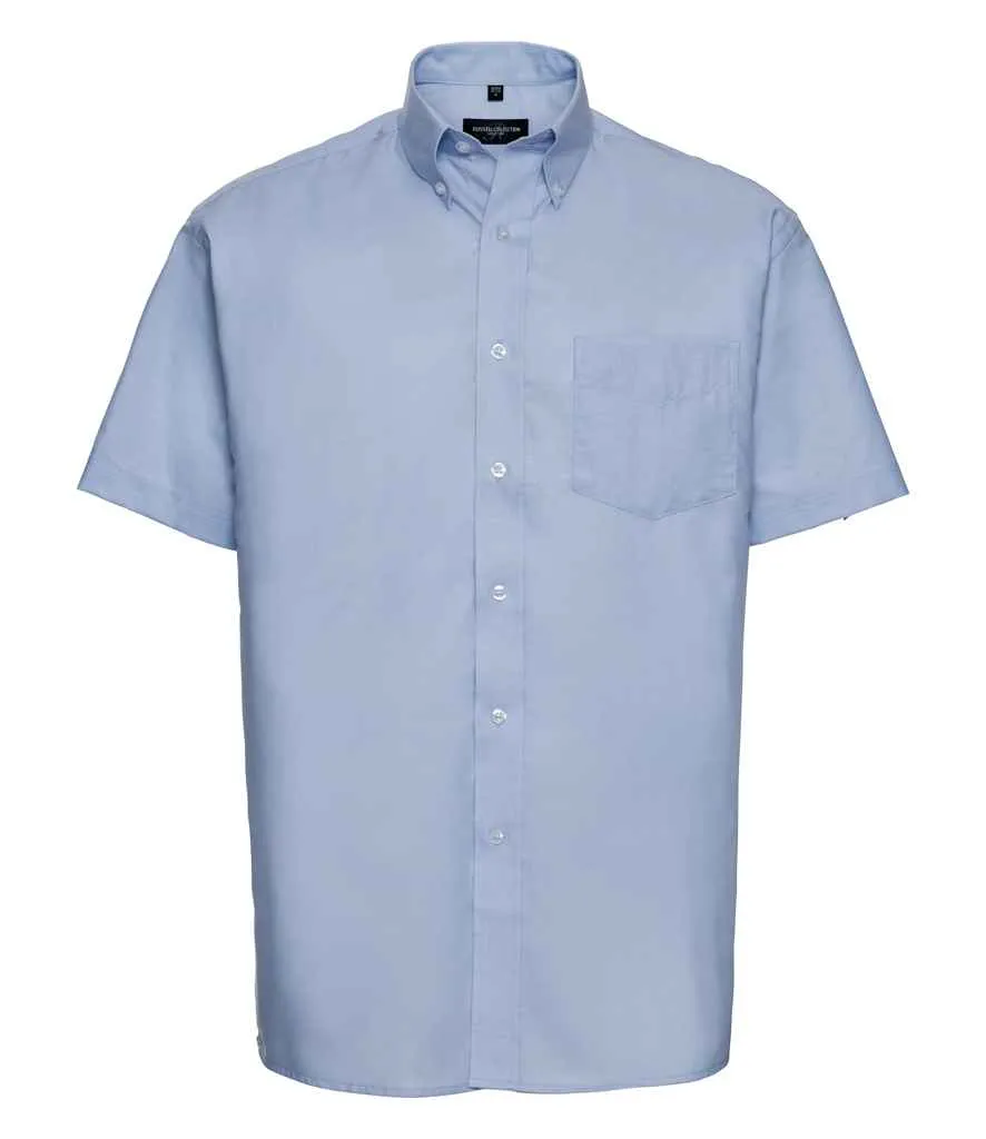 Russell Collection Short Sleeve Easy Care Oxford Shirt