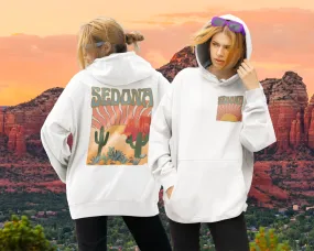 Sedona Unisex Heavy Blend™ Hoodie, Front and Back Desert Design Pullover Sweatshirt