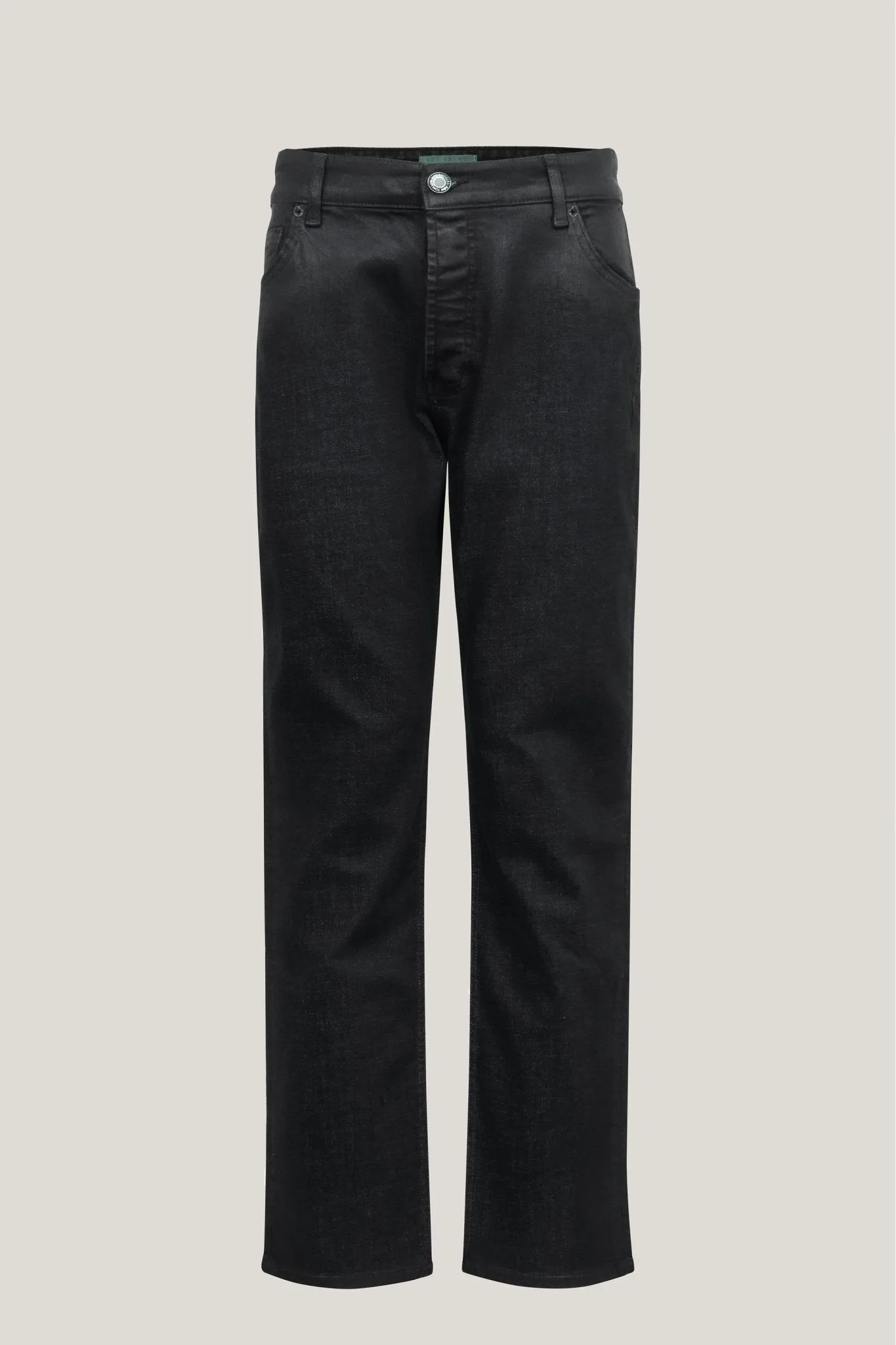 Side Waxed Tapered Jeans - Grey