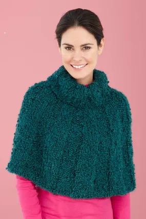 Silky Turtleneck Cape Pattern (Knit)