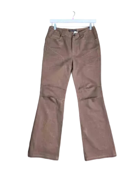 Size L | Fax Copy Express Brown Flared Pants