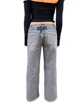 Sold out. Corset Bro Jeans. Low Rise. Stretch.  Grey Cloud.