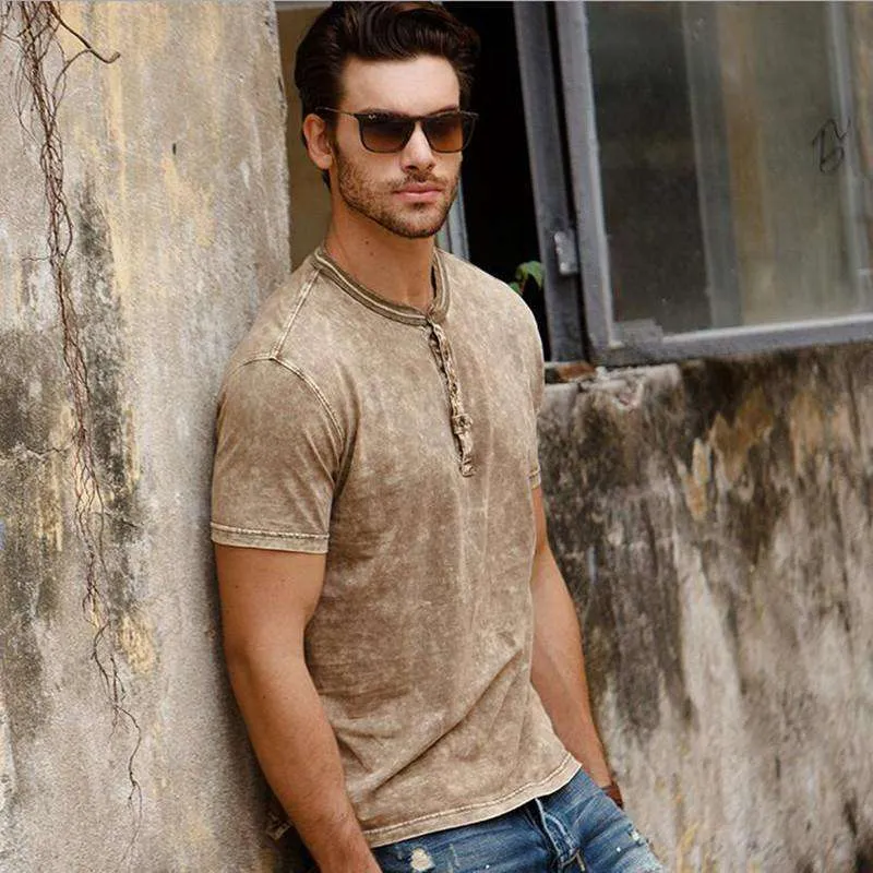 Solid Neutral Men's Top