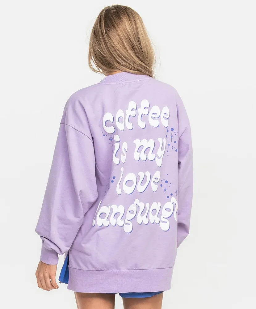 Southern Shirt Co - Happy Thoughts Puff Coffee Sweatshirt