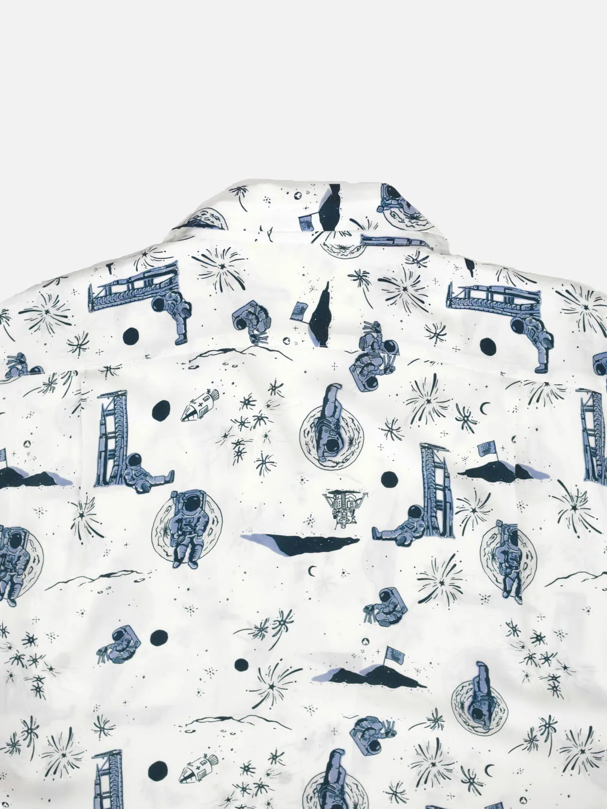 Space Aloha Shirt - WHITE