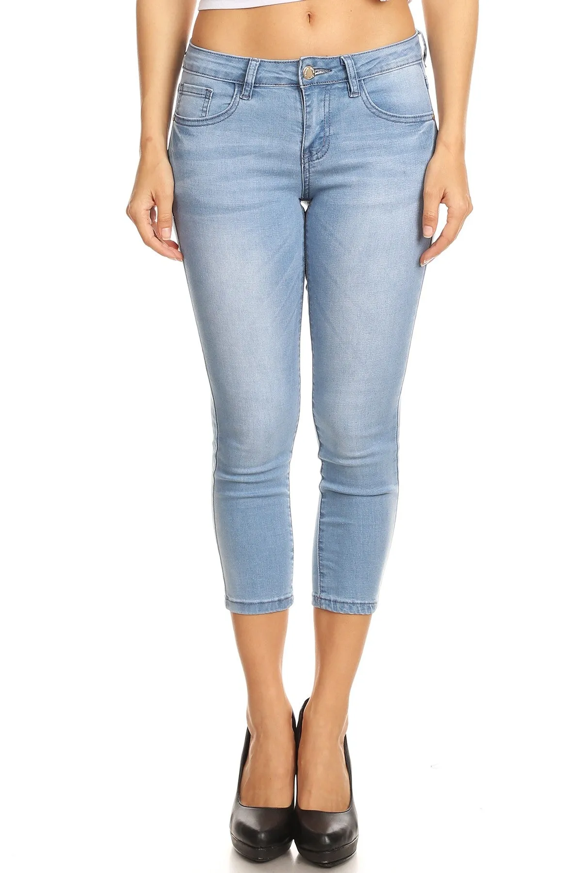 Stretch Skinny Capri Jeans