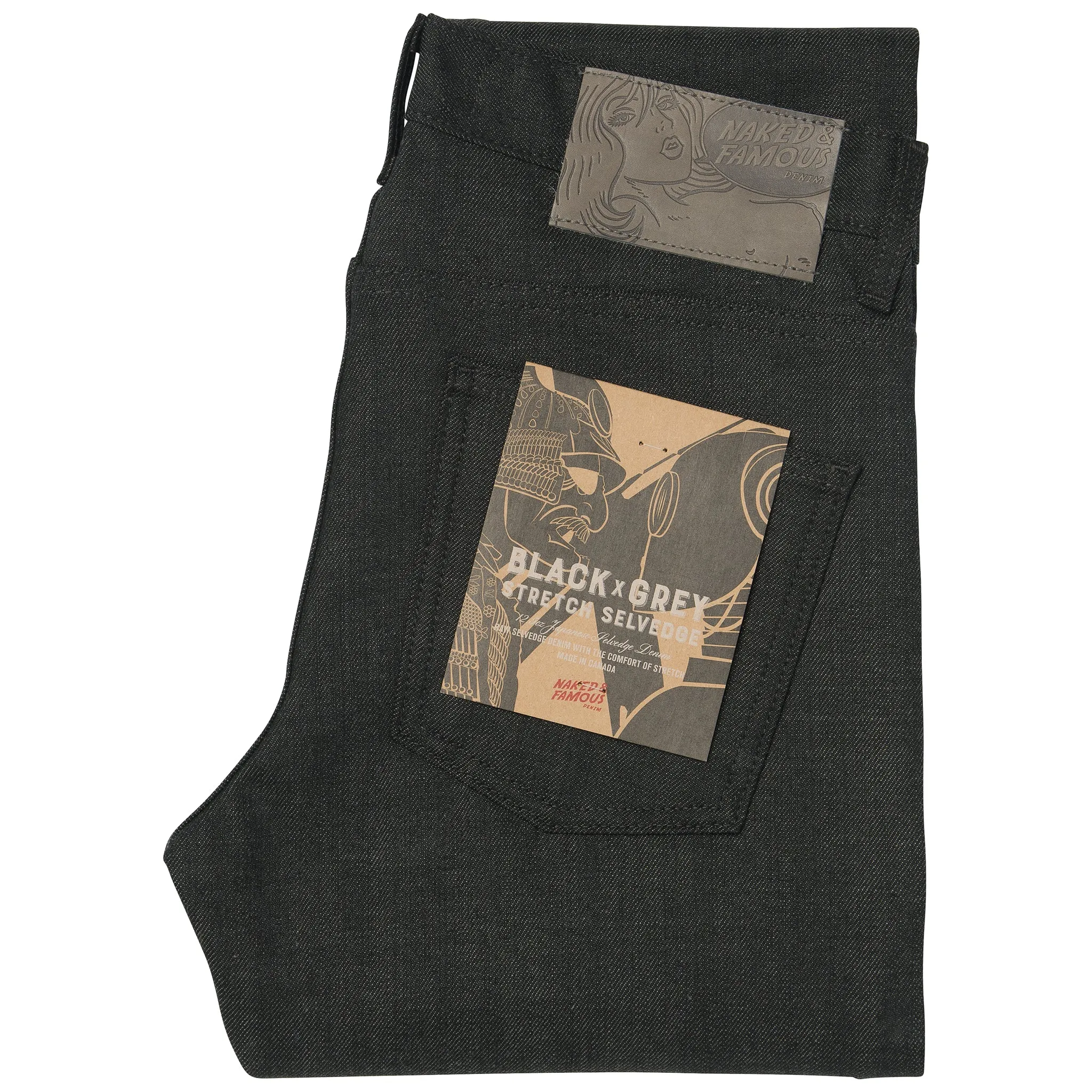 Super Guy - Black x Grey Stretch Selvedge