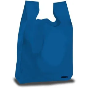 T-Shirt Grocery Bags - 12" x 7.5" x 23" - Dark Blue