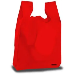 T-Shirt Grocery Bags -	12" x 7.5" x 23" - Red