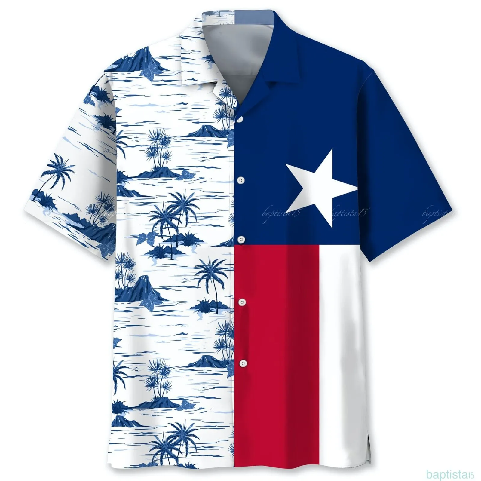 Texas Coconut Short-Sleeve Hawaiian Shirt For Fan Men Lover Style