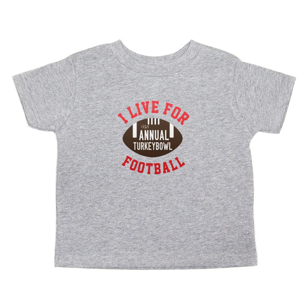 Thanksgiving Turkey Bowl Toddler Short Sleeve T-Shirt