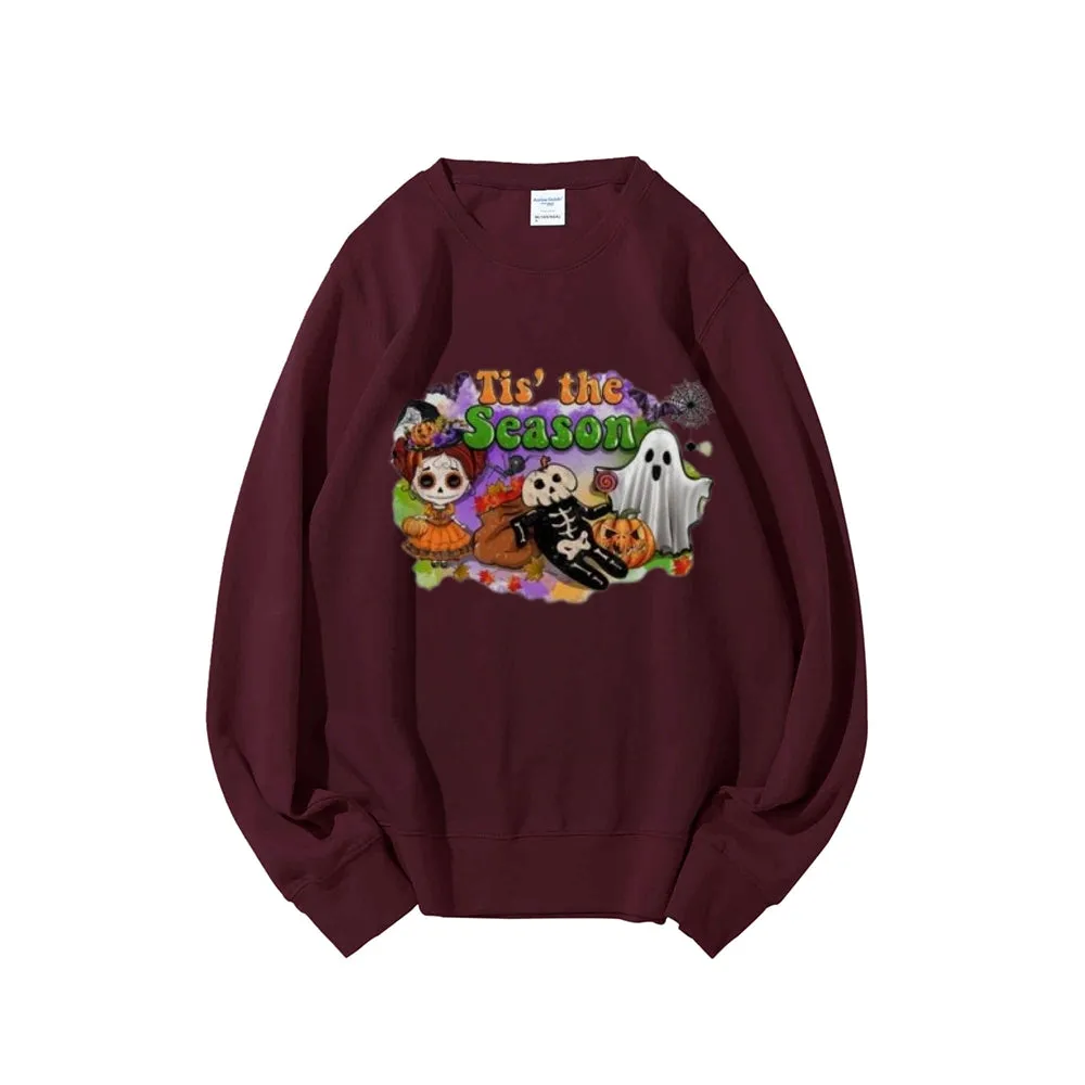 Tis The Season Women Halloween Graphic Sweatshirts