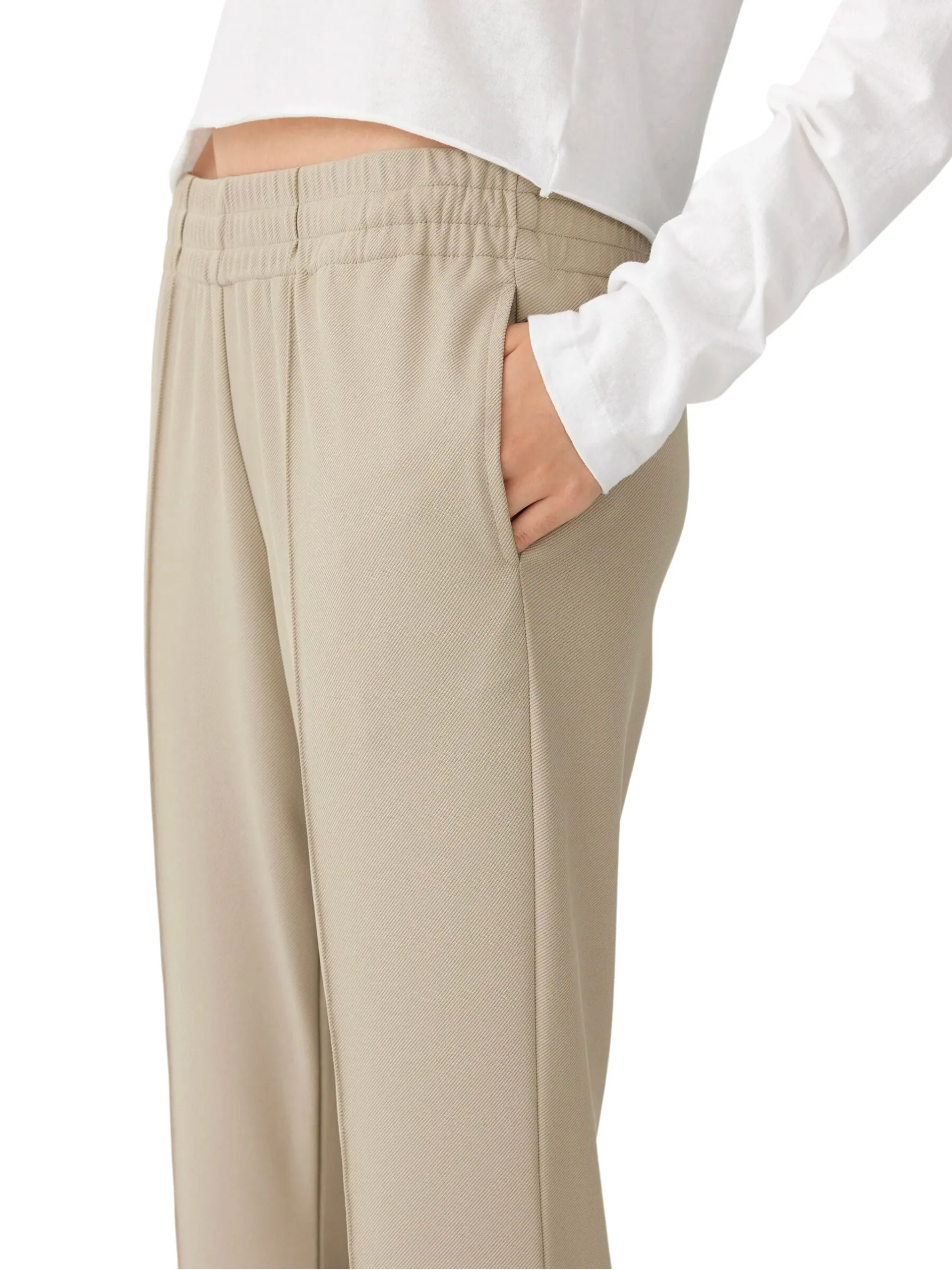 Twill Flared Pant / Light Tan