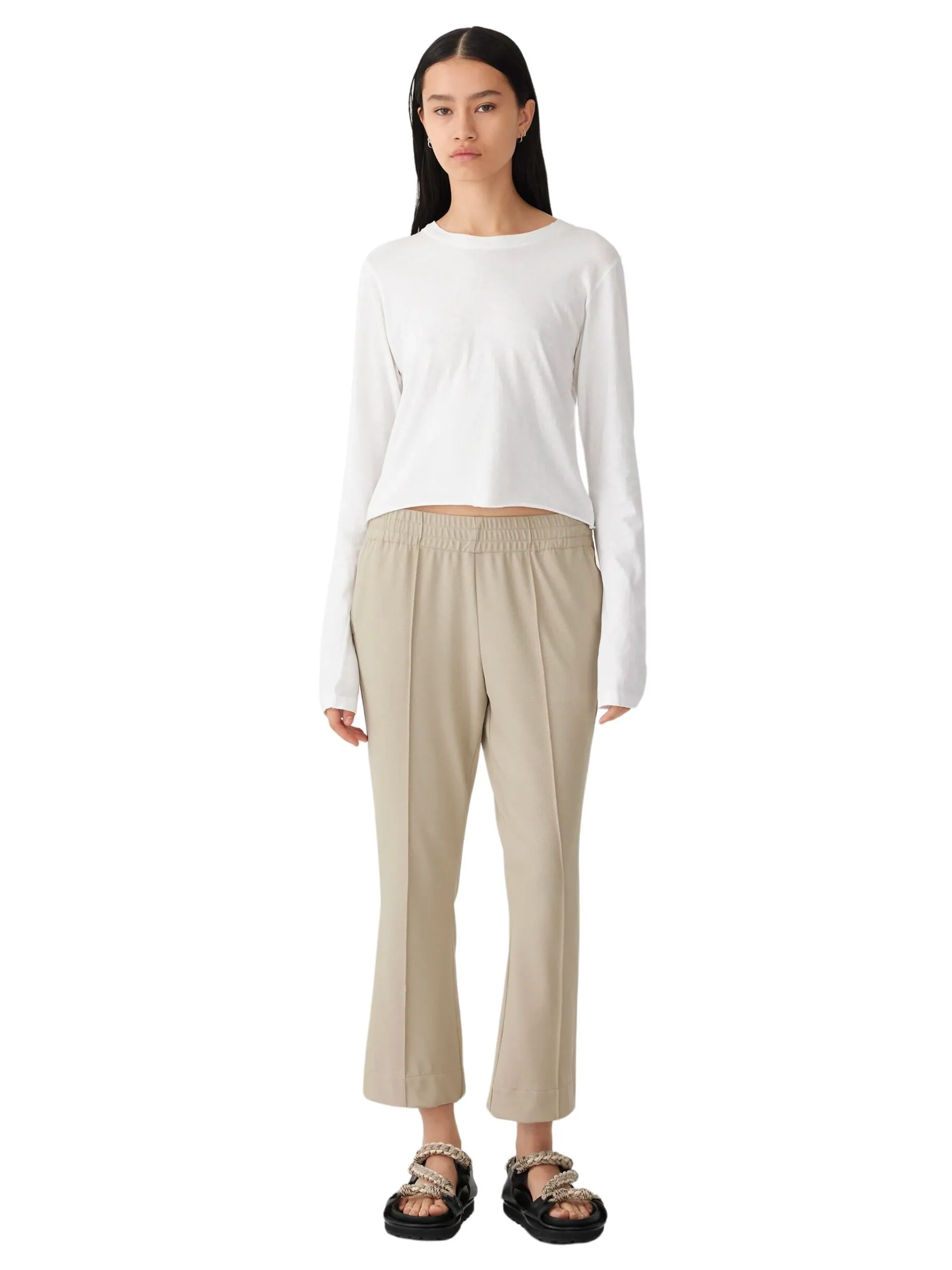 Twill Flared Pant / Light Tan