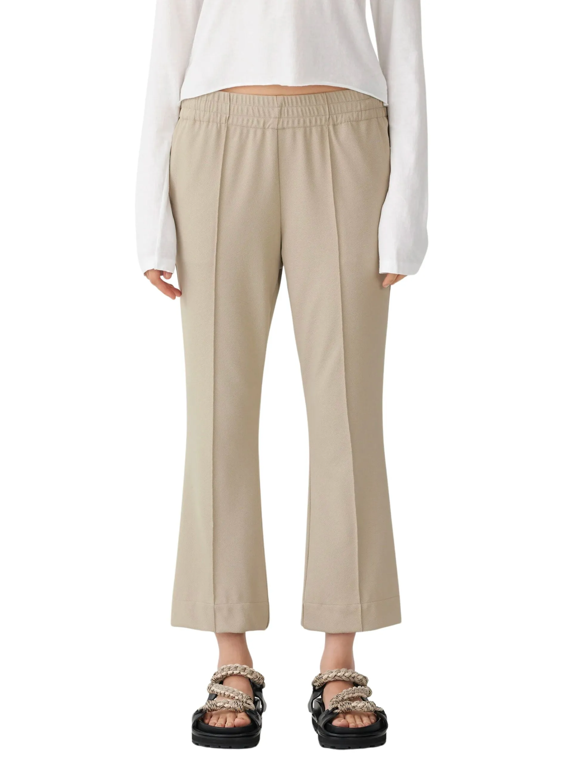 Twill Flared Pant / Light Tan