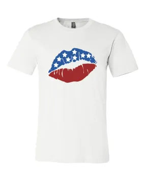 USA Lips Crew Neck Softstyle Tee