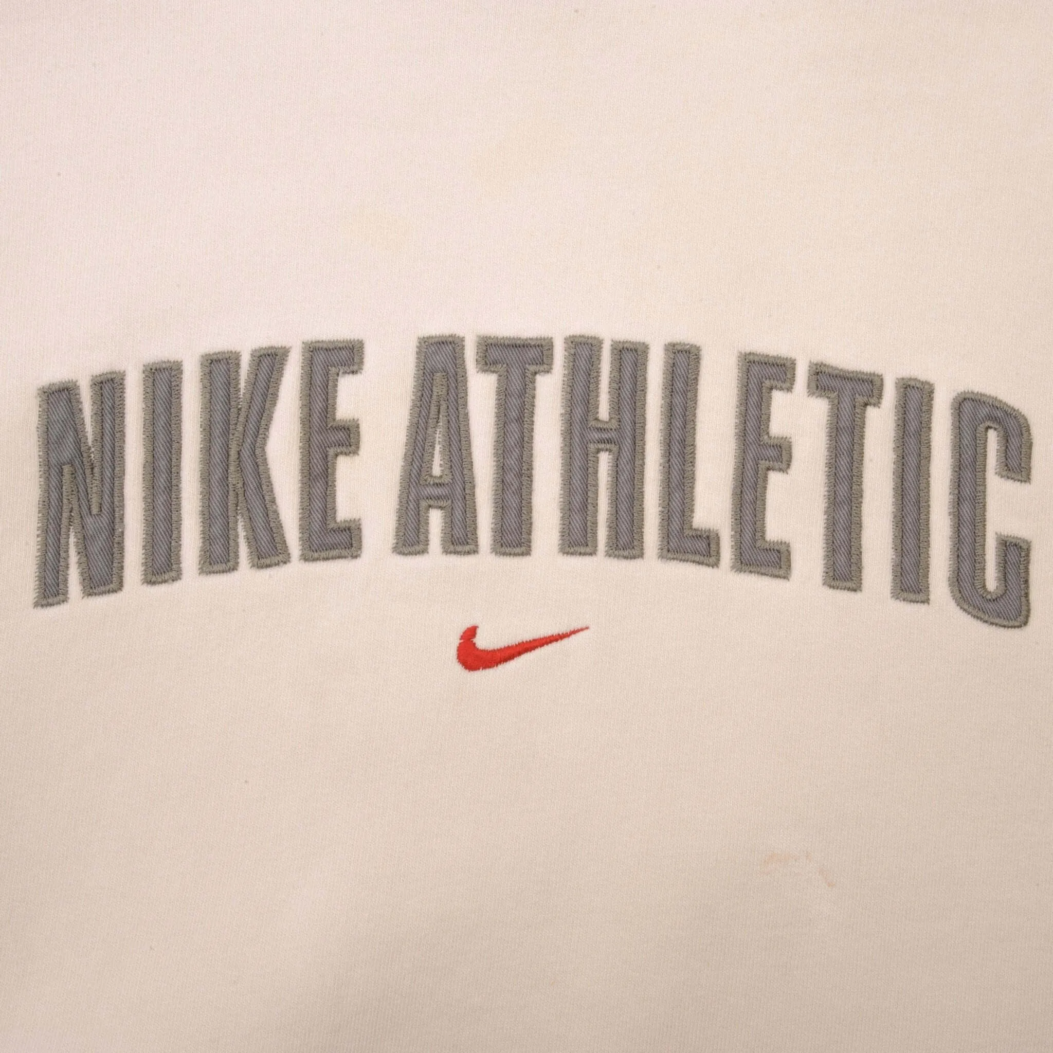 VINTAGE NIKE ATHLETIC SWOOSH BEIGE SWEATSHIRT 2000S SIZE XL