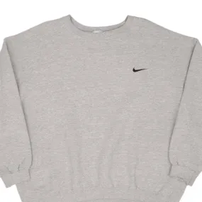 VINTAGE NIKE CLASSIC SWOOSH GRAY SWEATSHIRT 1990S SIZE XL