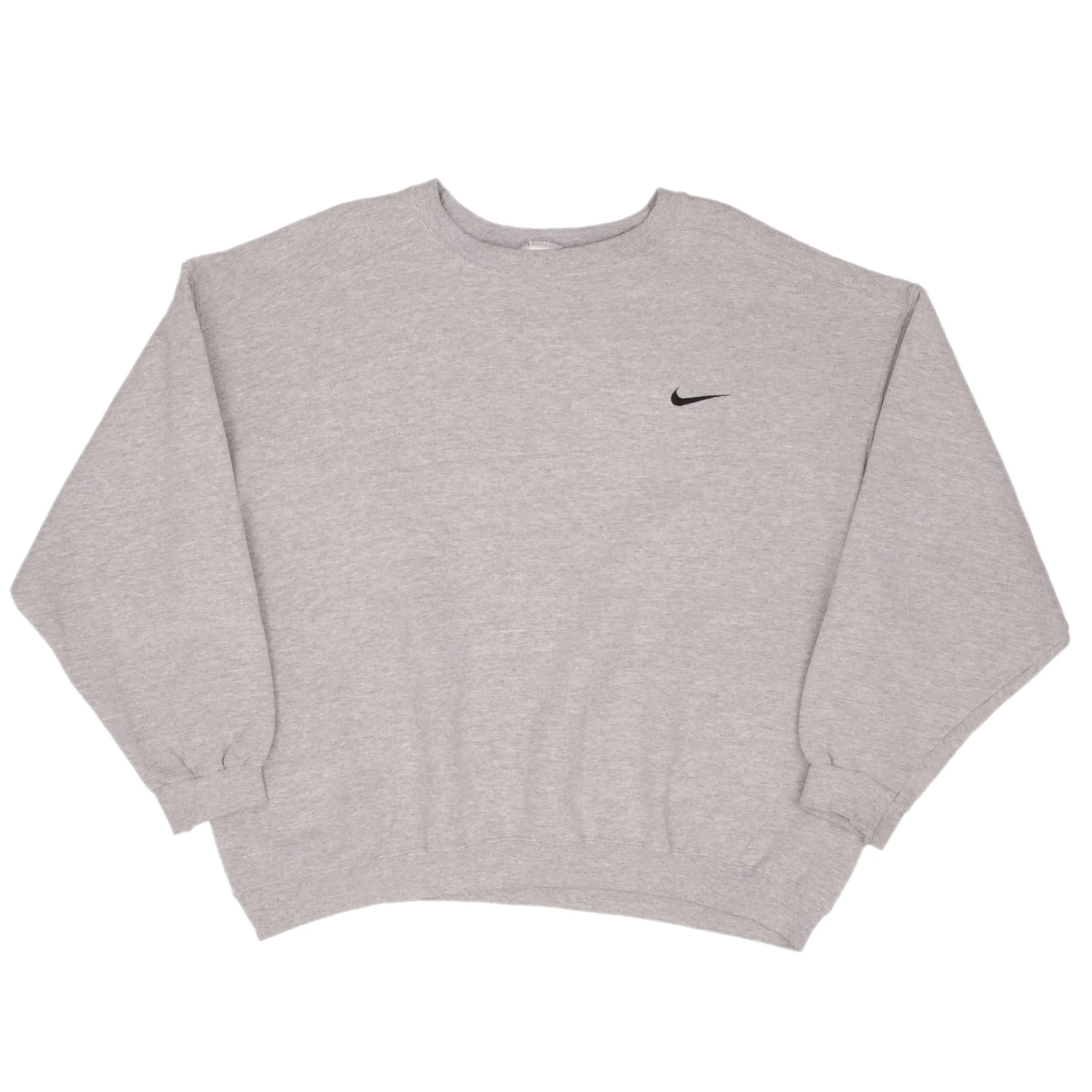 VINTAGE NIKE CLASSIC SWOOSH GRAY SWEATSHIRT 1990S SIZE XL