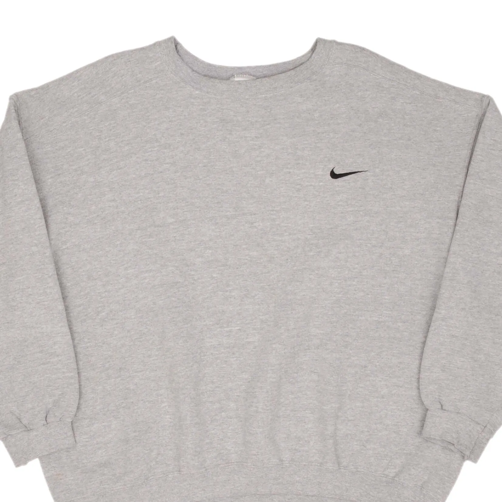 VINTAGE NIKE CLASSIC SWOOSH GRAY SWEATSHIRT 1990S SIZE XL