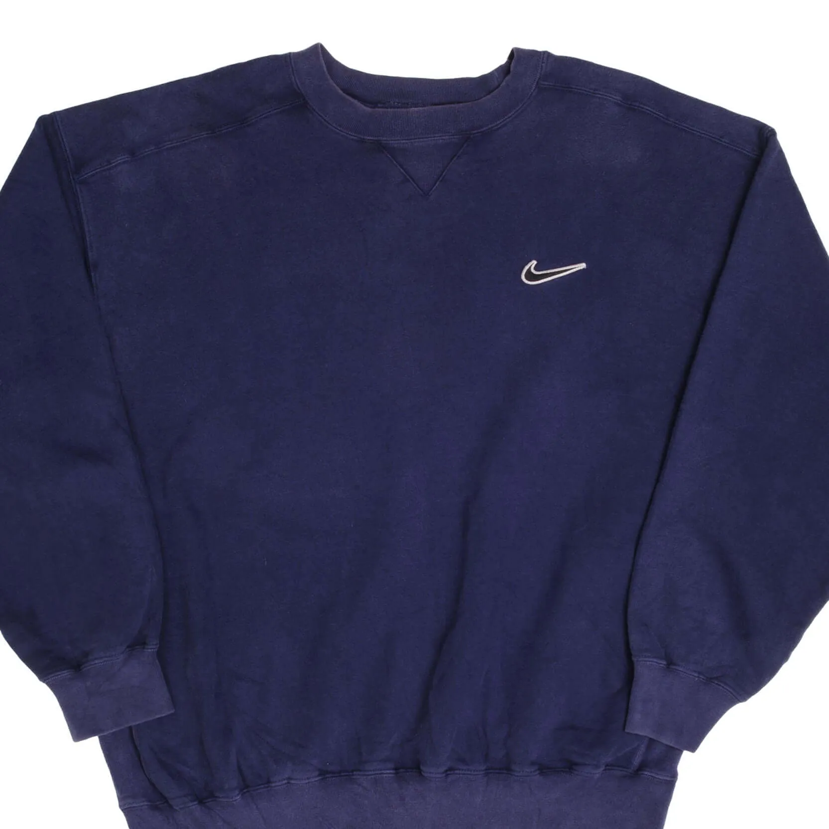 VINTAGE NIKE SWOOSH BLUE HEAVYWEIGHT SWEATSHIRT 1990S SIZE LARGE