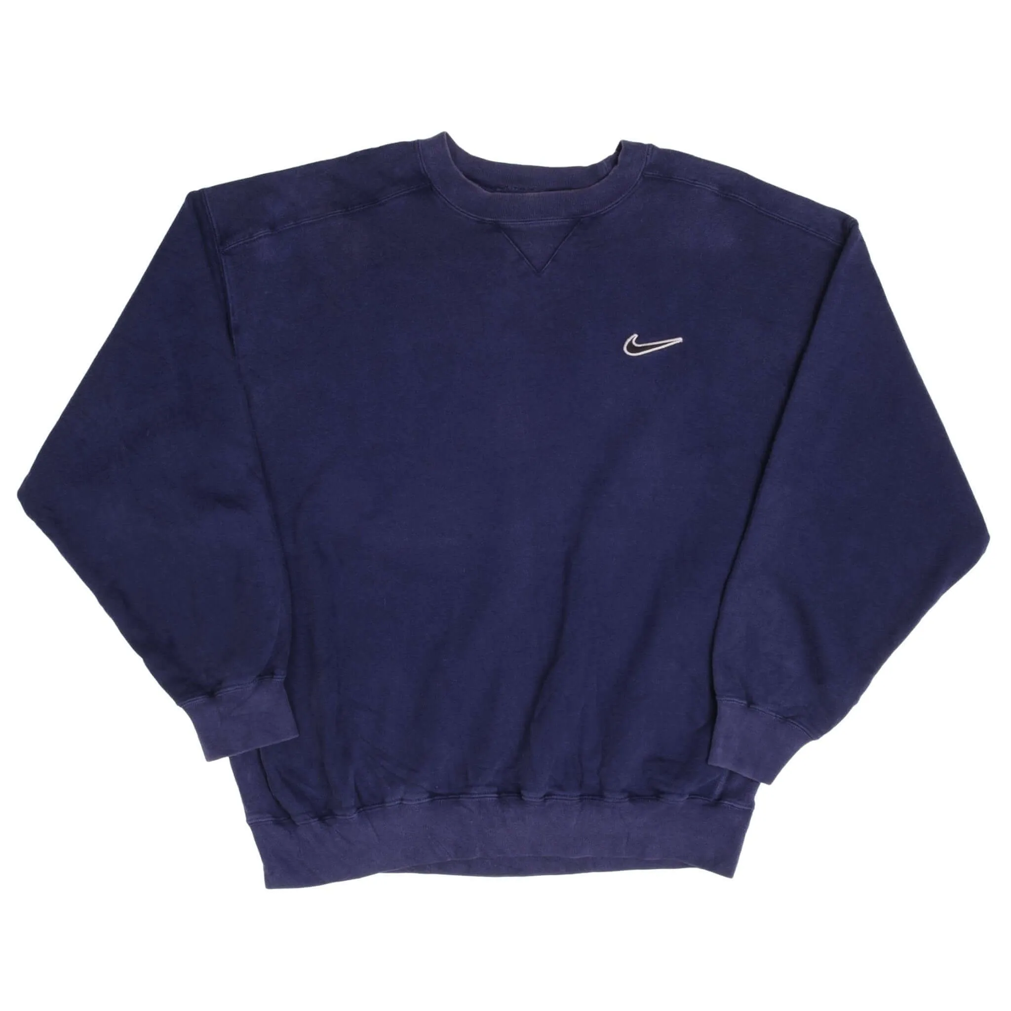 VINTAGE NIKE SWOOSH BLUE HEAVYWEIGHT SWEATSHIRT 1990S SIZE LARGE