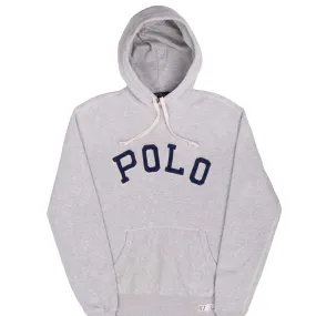 VINTAGE POLO RALPH LAUREN GREY HOODIE SWEATSHIRT SMALL