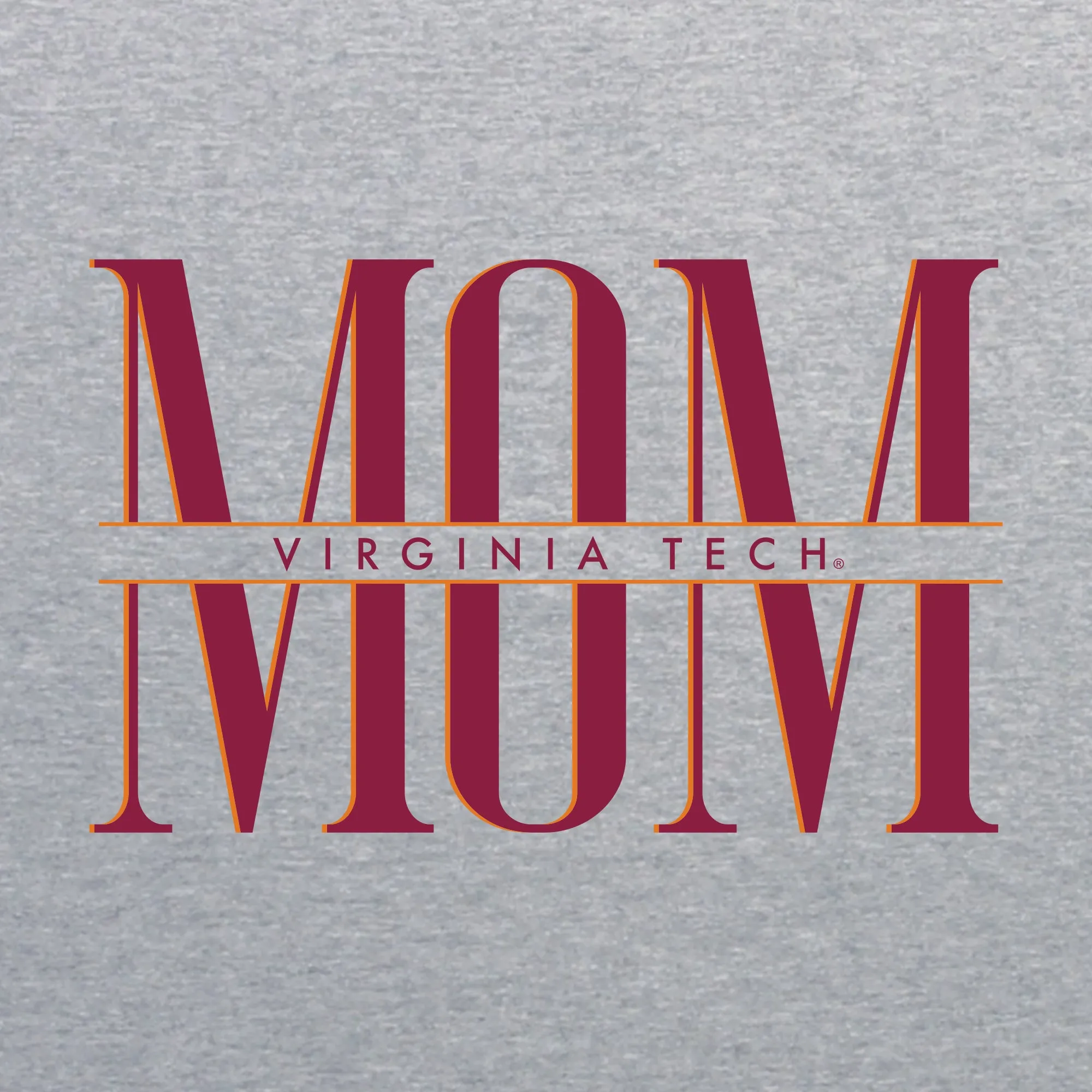 Virginia Tech Classic Mom Crewneck Sweatshirt - Sport Grey