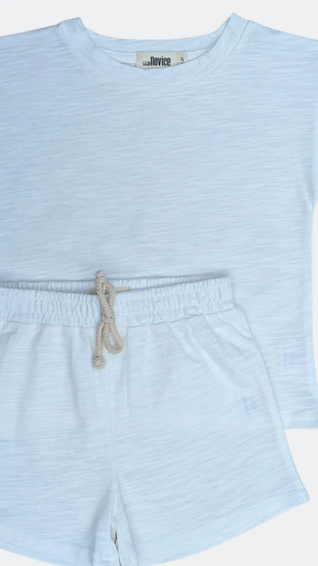 White Organic T-Shirt and Shorts Set