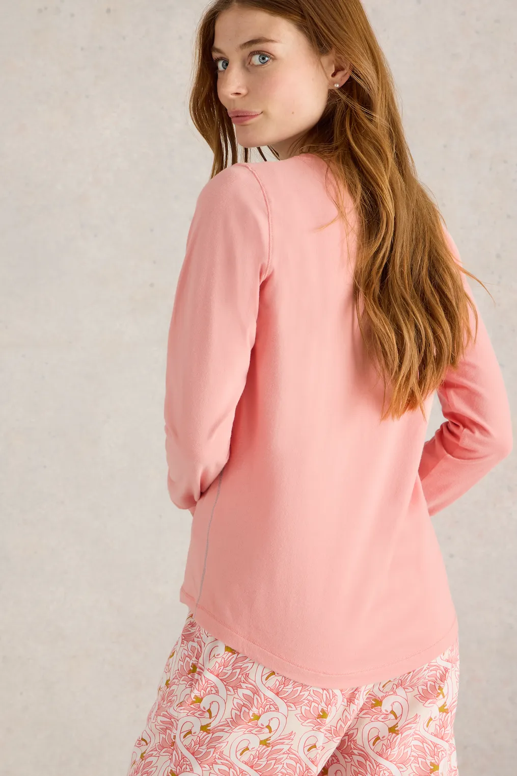 White Stuff Hailey Henley Jersey Light Pink Top