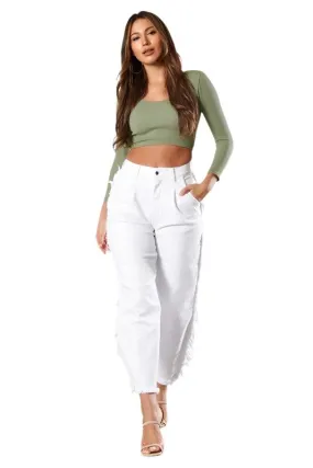 Women's White Slouchy Jeans